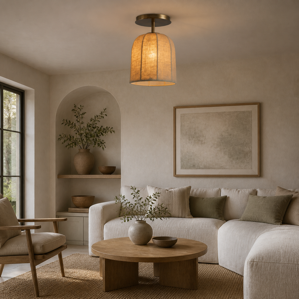 Hesper Orchard Ceiling Light in a finished interior.