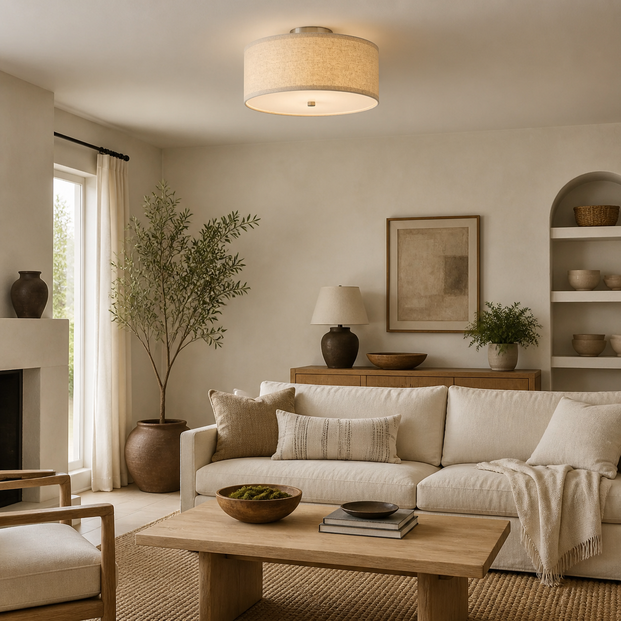 Lucent Meadow Ceiling Light in a finished interior.