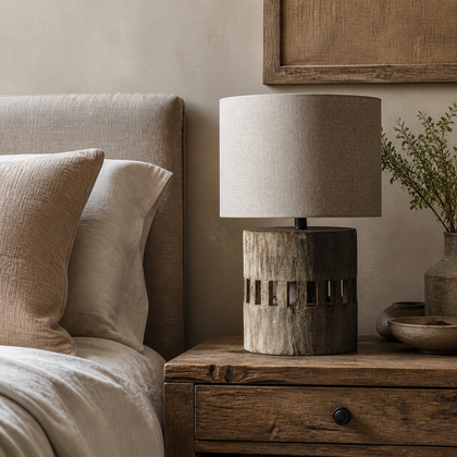 Hesper Wharf Table Lamp — styled interior view 01