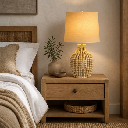 Dorian Orchard Table Lamp — styled interior view 01