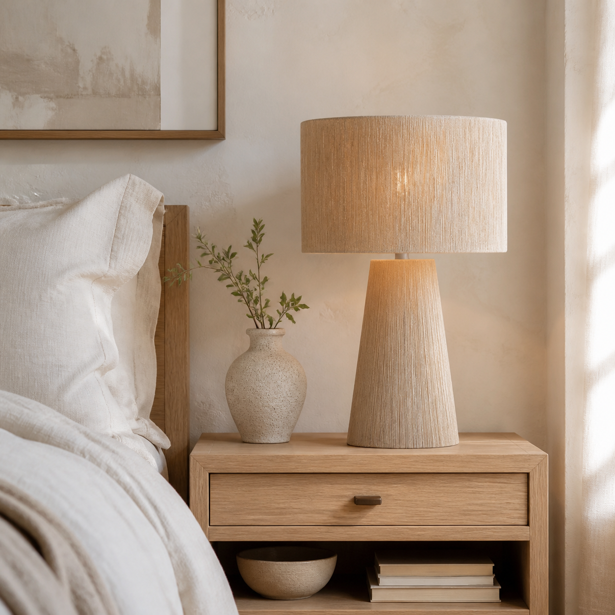 Isolde Meadow Table Lamp in a finished interior.