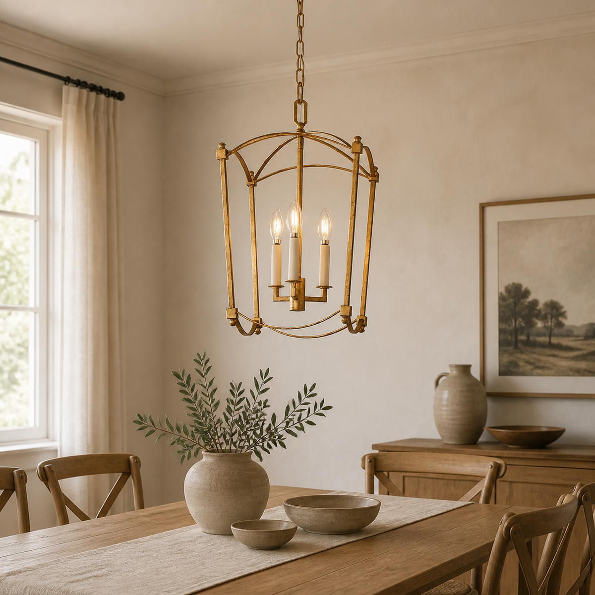 Fiora Vale Pendant Light in a finished interior.