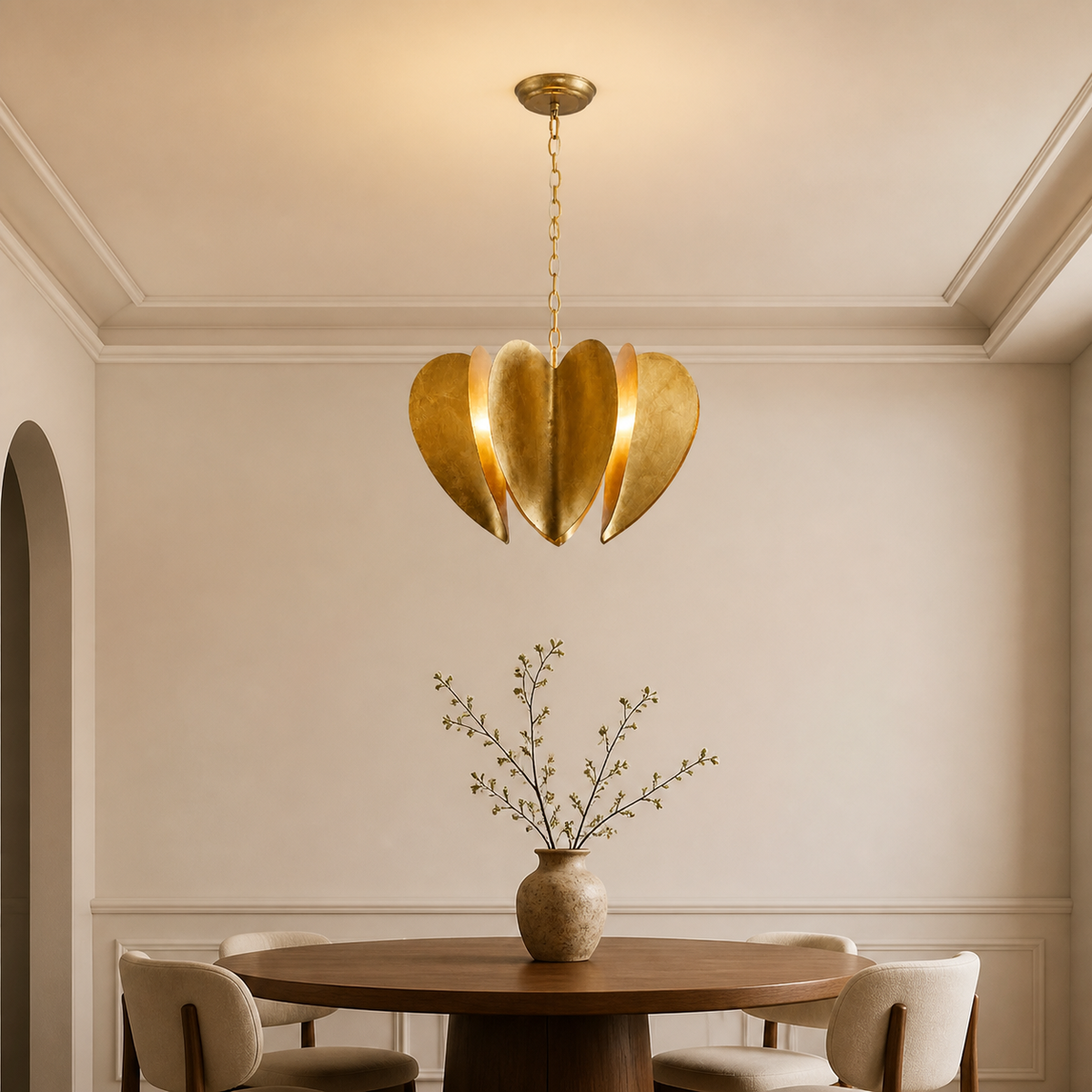 Coralie Wharf Pendant Light in a finished interior.