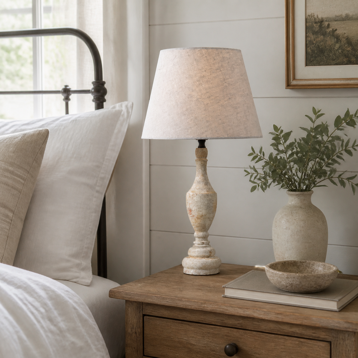 Fiora Meadow Table Lamp in a finished interior.