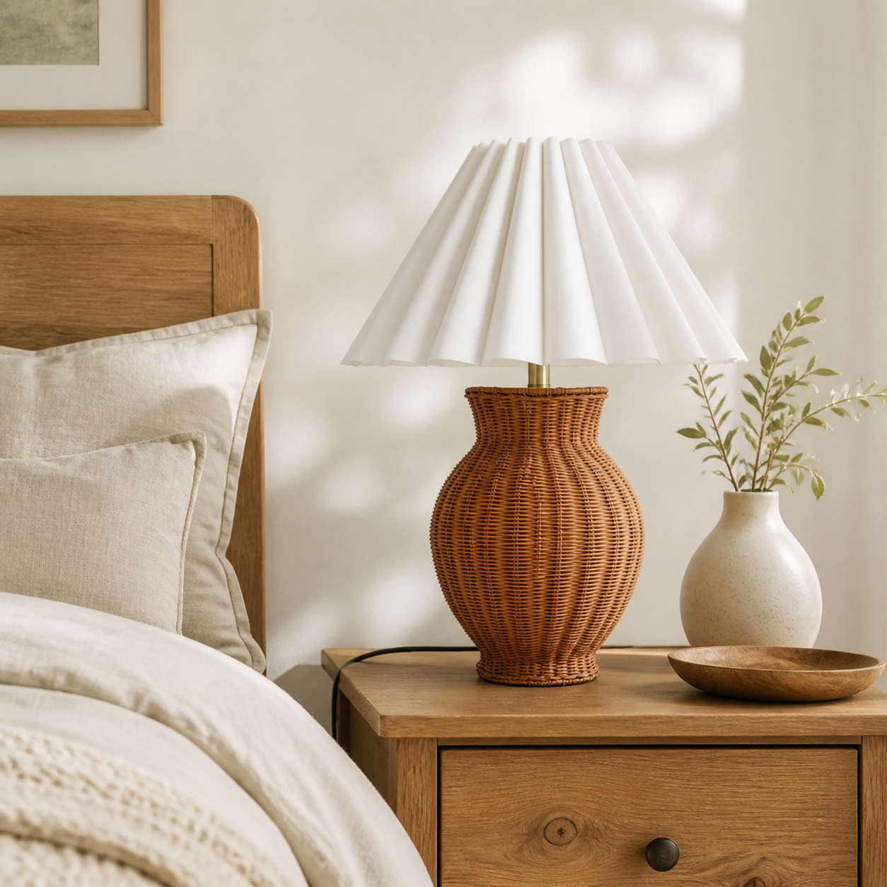 Elowen Meadow Table Lamp in a finished interior.
