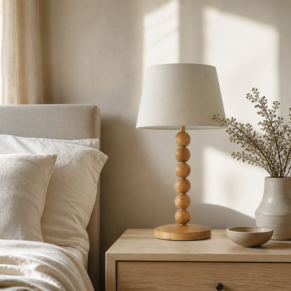 Coralie Vale Table Lamp in a finished interior.