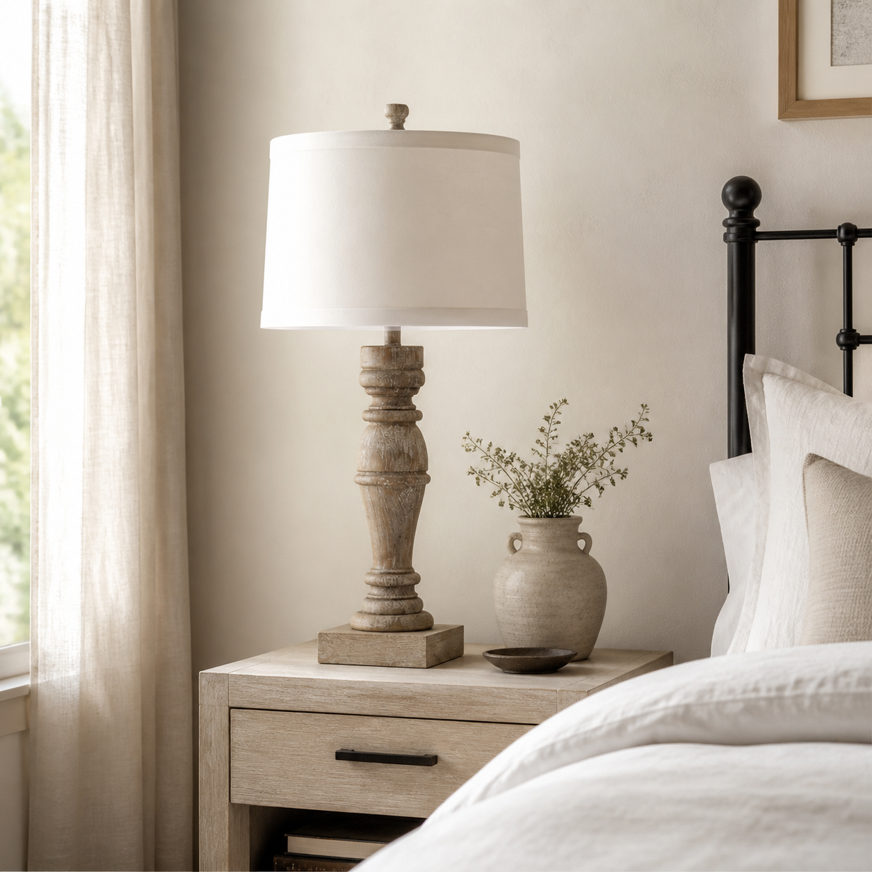 Hesper Vale Table Lamp in a finished interior.