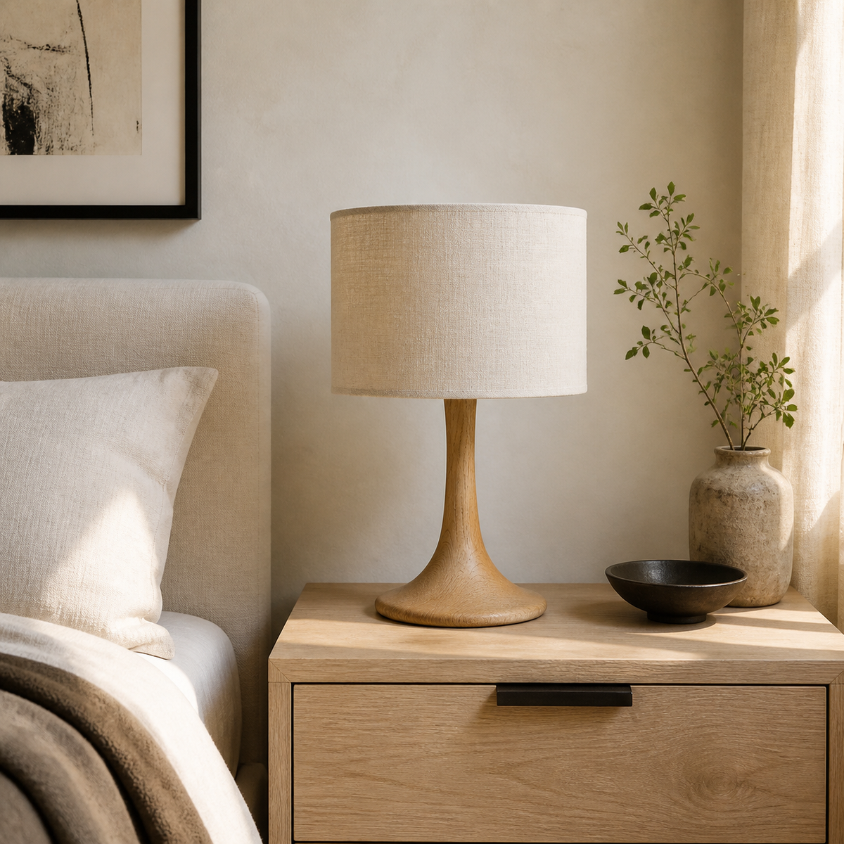 Hesper Terrace Table Lamp in a finished interior.