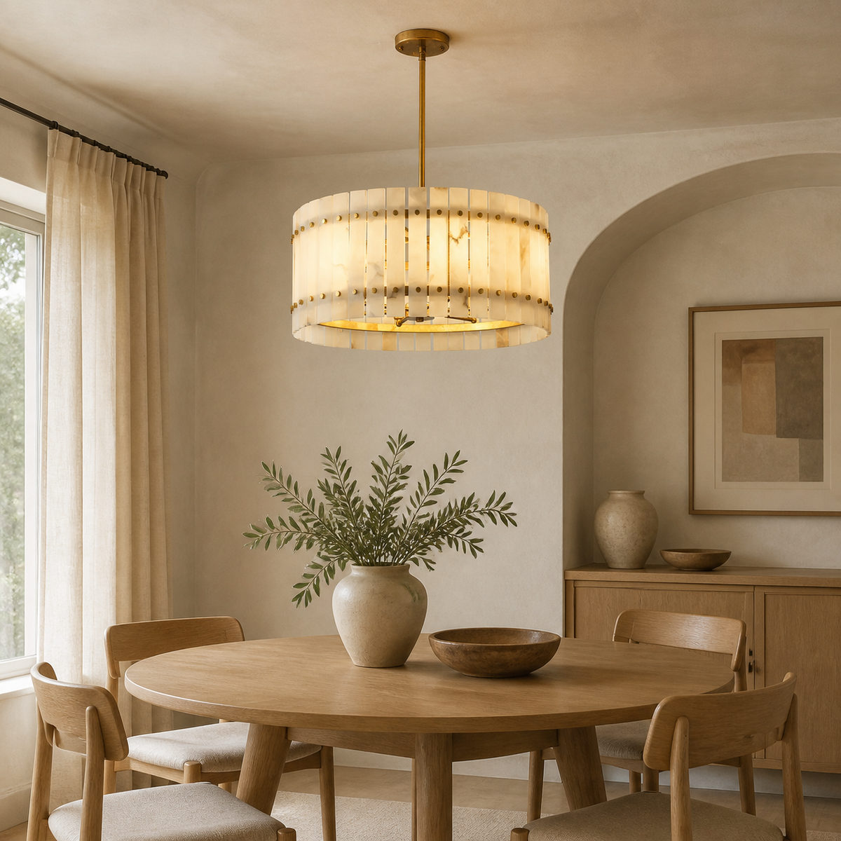 Jovian Terrace Pendant Light in a finished interior.