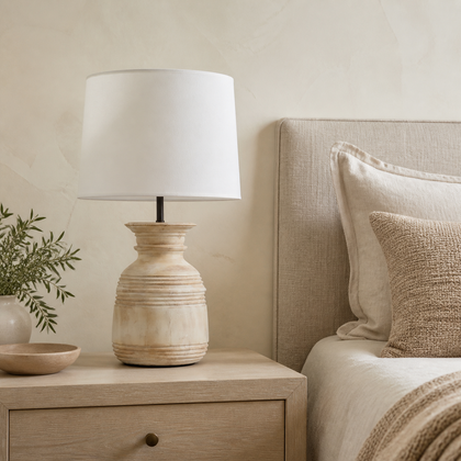 Lucent Vale Table Lamp — styled interior view 01