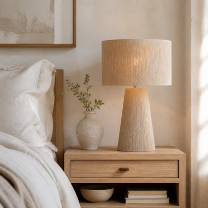 Isolde Meadow Table Lamp — styled interior view 01