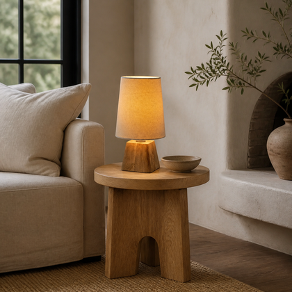 Aveline Hollow Table Lamp — styled interior view 02