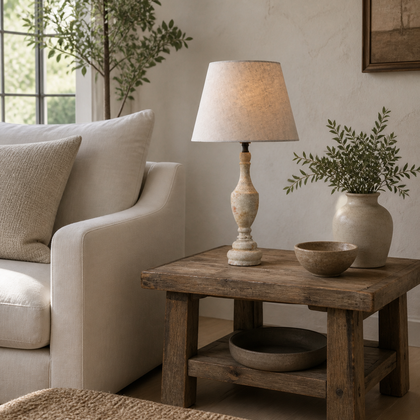 Fiora Meadow Table Lamp — styled interior view 02