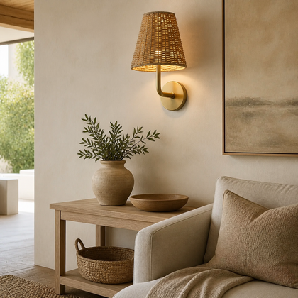 Elowen Terrace Table Lamp — styled interior view 02