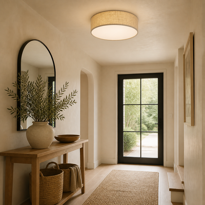 Lucent Hollow Ceiling Light — styled interior view 02