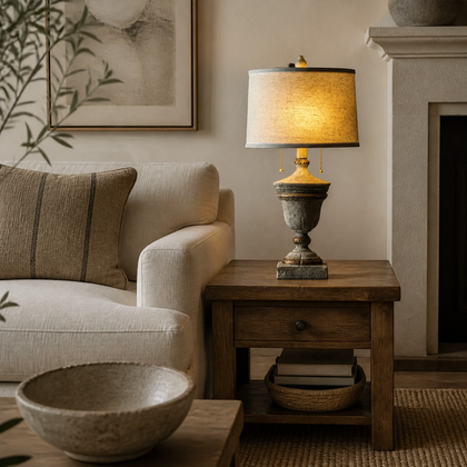 Jovian Cove Table Lamp — styled interior view 02