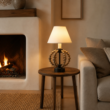 Aveline Vale Table Lamp — styled interior view 02