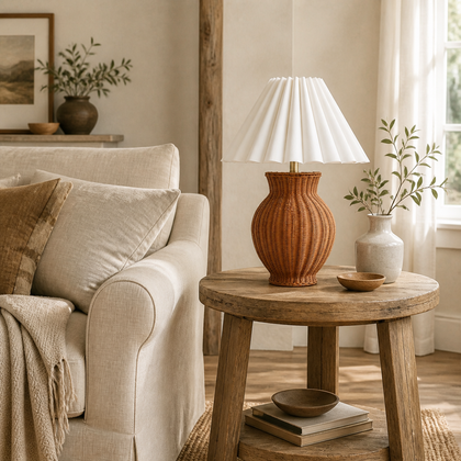 Elowen Meadow Table Lamp — styled interior view 02