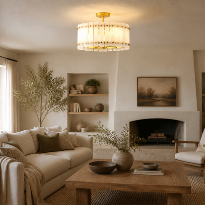 Bellamy Meadow Ceiling Light — styled interior view 02