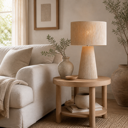 Isolde Meadow Table Lamp — styled interior view 02