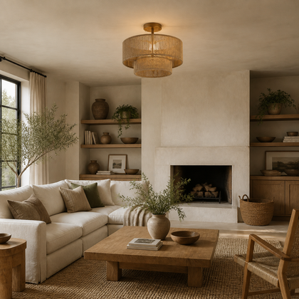 Isolde Hollow Ceiling Light — styled interior view 02