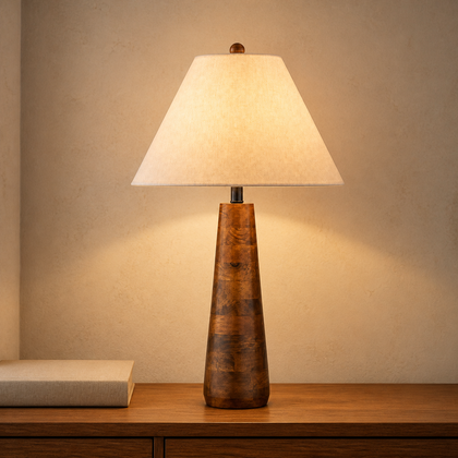 Dorian Wharf Table Lamp — styled interior view 02