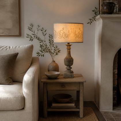 Dorian Hollow Table Lamp — styled interior view 02