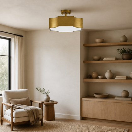 Fiora Wharf Ceiling Light — styled interior view 03