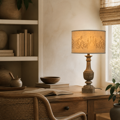 Dorian Hollow Table Lamp — styled interior view 03