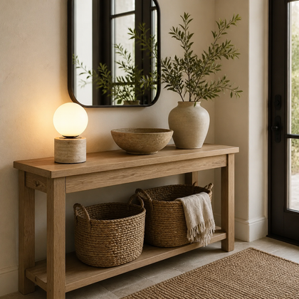 Fiora Cove Table Lamp — styled interior view 03