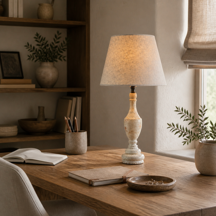 Fiora Meadow Table Lamp — styled interior view 03