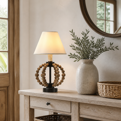 Aveline Vale Table Lamp — styled interior view 03