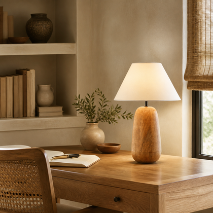 Dorian Meadow Table Lamp — styled interior view 03