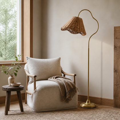 Elowen Wharf Floor Lamp — styled interior view 03