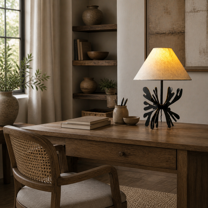 Aveline Ridge Table Lamp — styled interior view 03