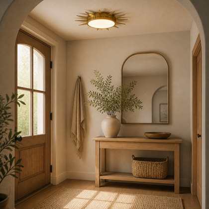 Coralie Orchard Ceiling Light — styled interior view 03