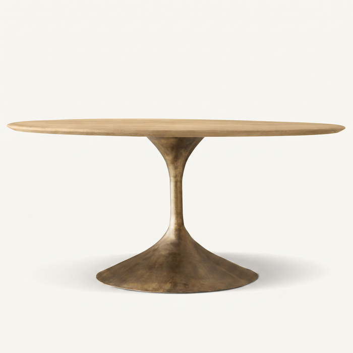 Alton Round Oak Tulip Table