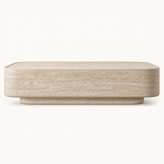 Massimo Travertine Coffee Table