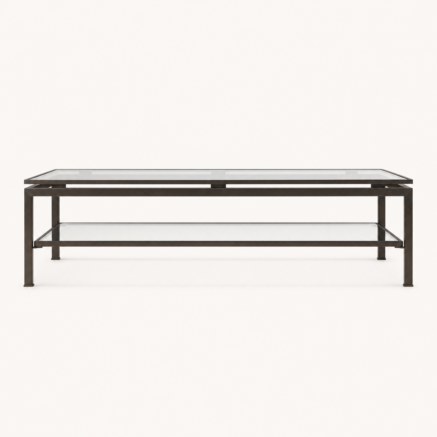 Langdon Iron Glass Coffee Table