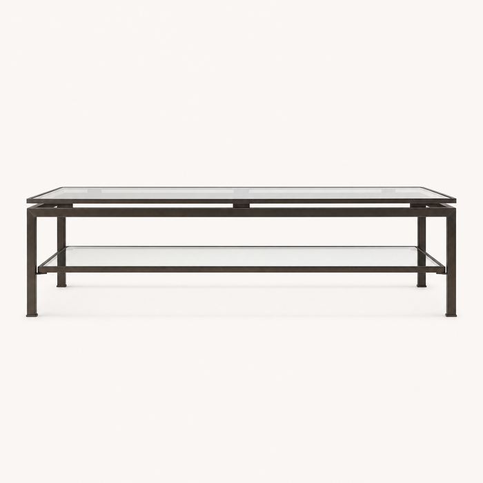 Langdon Iron Glass Coffee Table