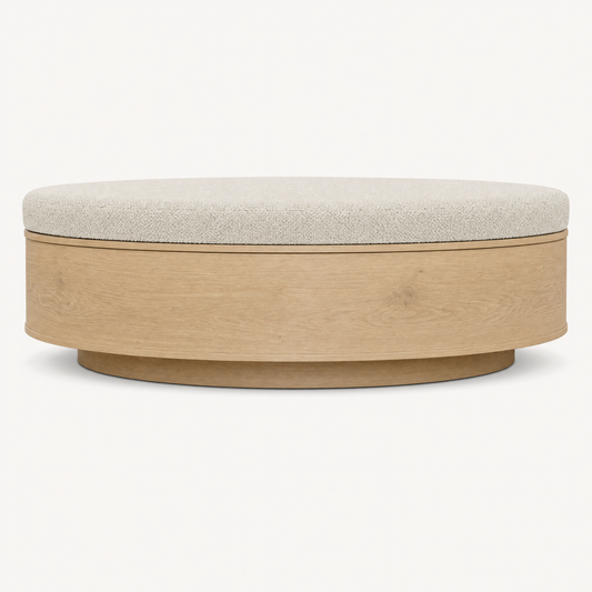 Haven Boucle Drum Side Table