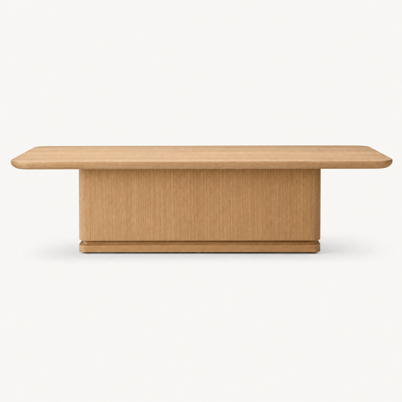 Slab Oak Plinth Coffee Table