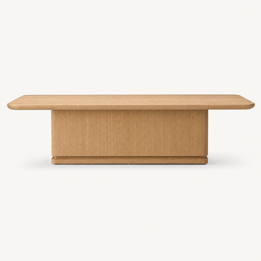 Slab Oak Plinth Coffee Table