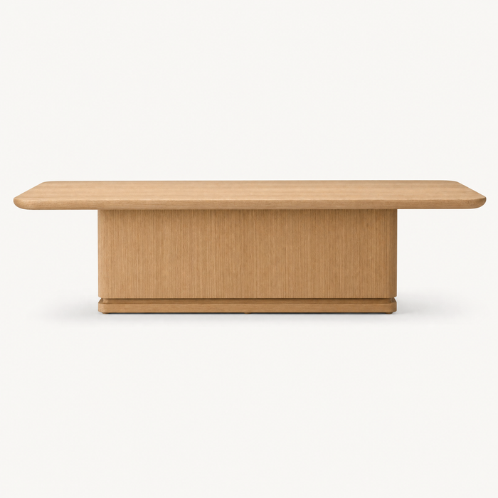 Slab Oak Plinth Coffee Table