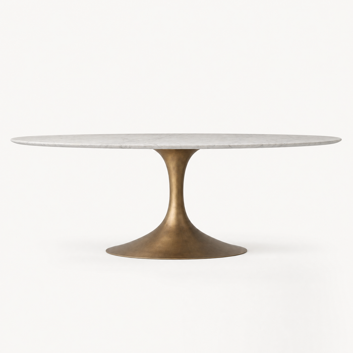 Dover Oval Marble Tulip Table