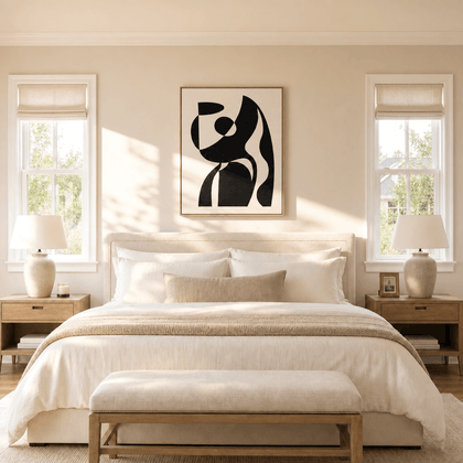 Geometric Arch Wall Art — styled interior view 1