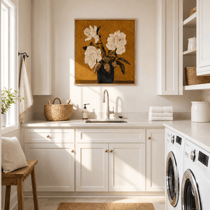 Golden Botanicals Wall Art — styled interior view 2