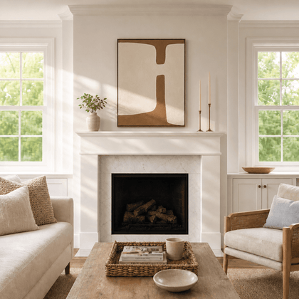 Monochrome Muse Wall Art — styled interior view 2