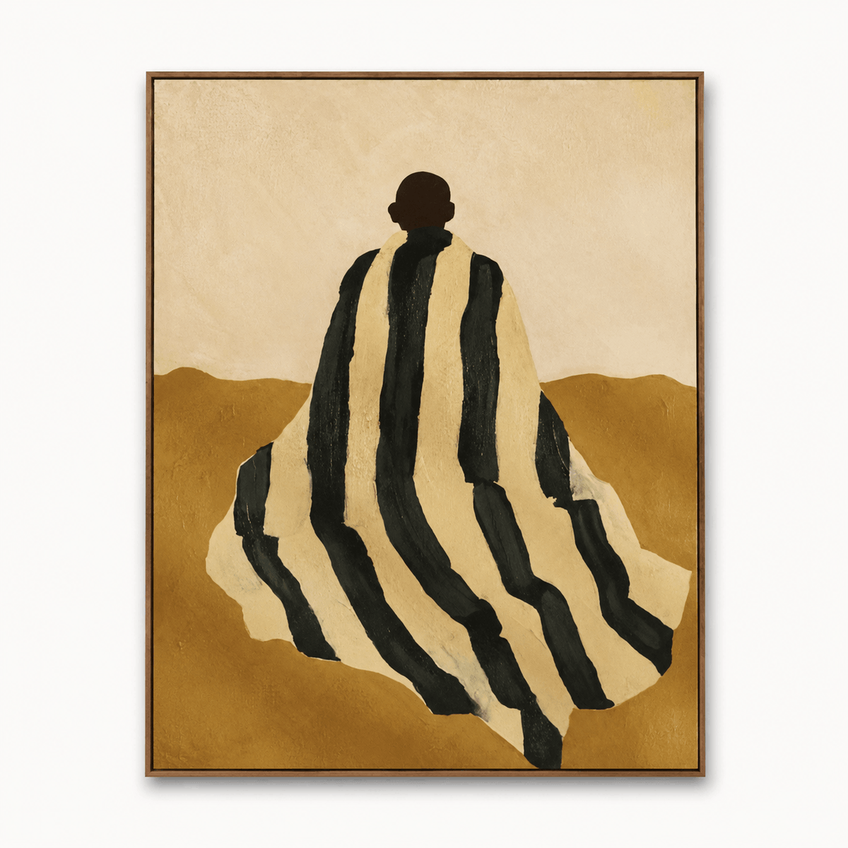 Striped Figure Wall Art — product view