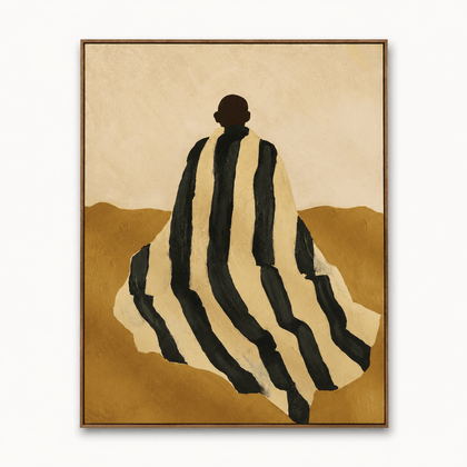 Striped Figure Wall Art — product view